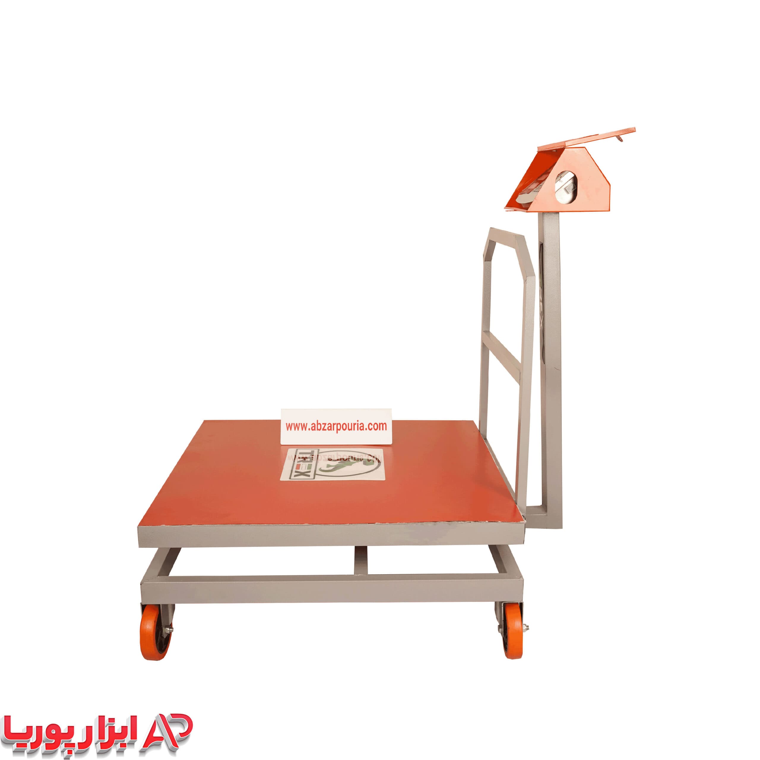 باسکول 800 کیلویی کمری بدنه تیرکس 80*80 + چرخ دار — تصویر ۴