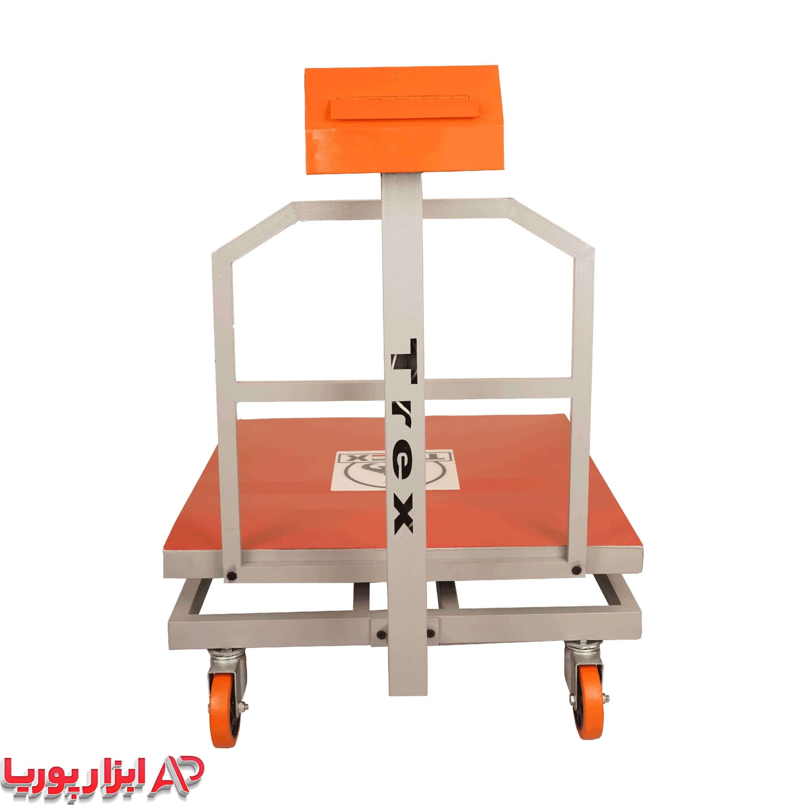 باسکول 800 کیلویی کمری بدنه تیرکس 80*80 + چرخ دار — تصویر ۶
