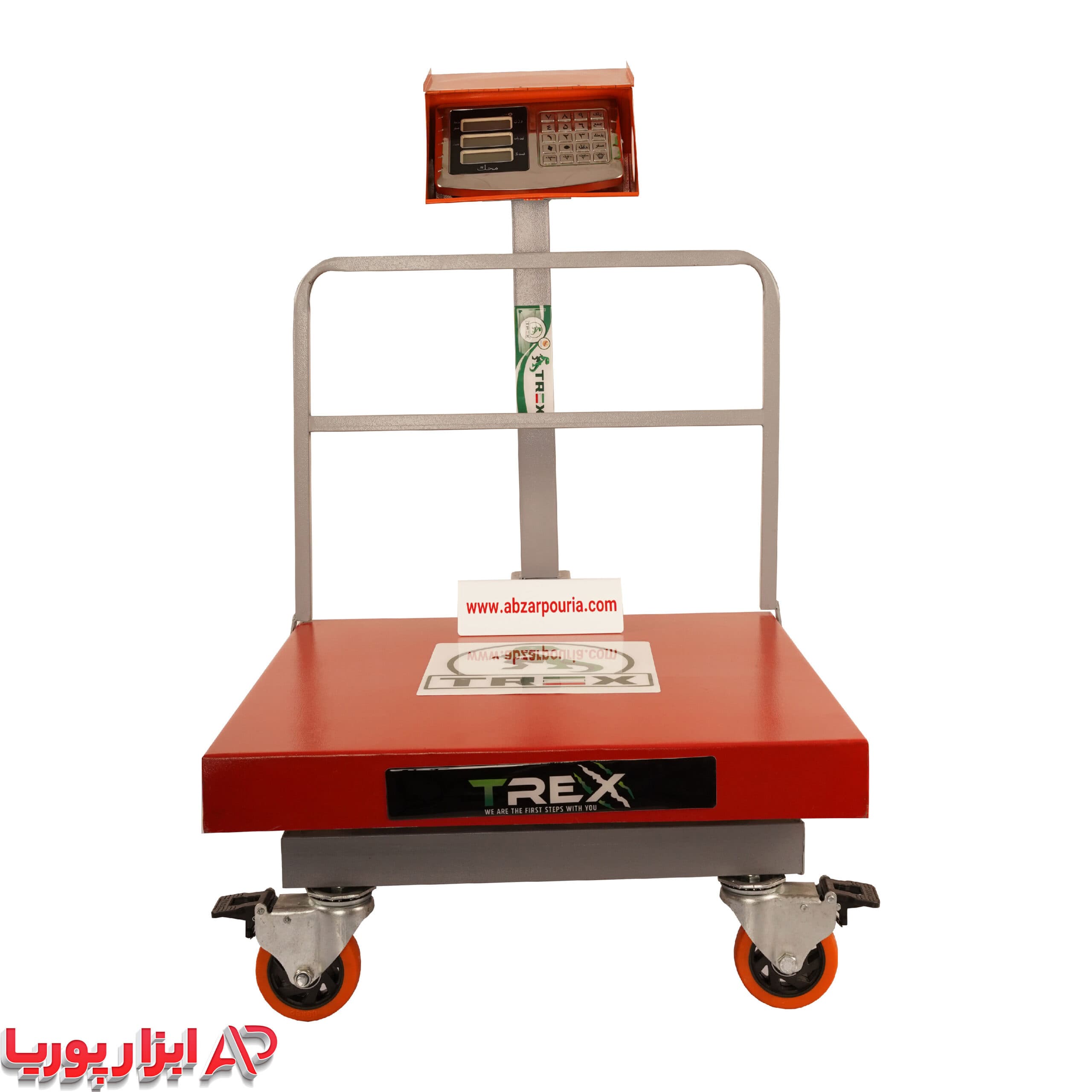 باسکول 600 کیلویی محک چرخدار بدنه تیرکس 70*70 — تصویر ۶