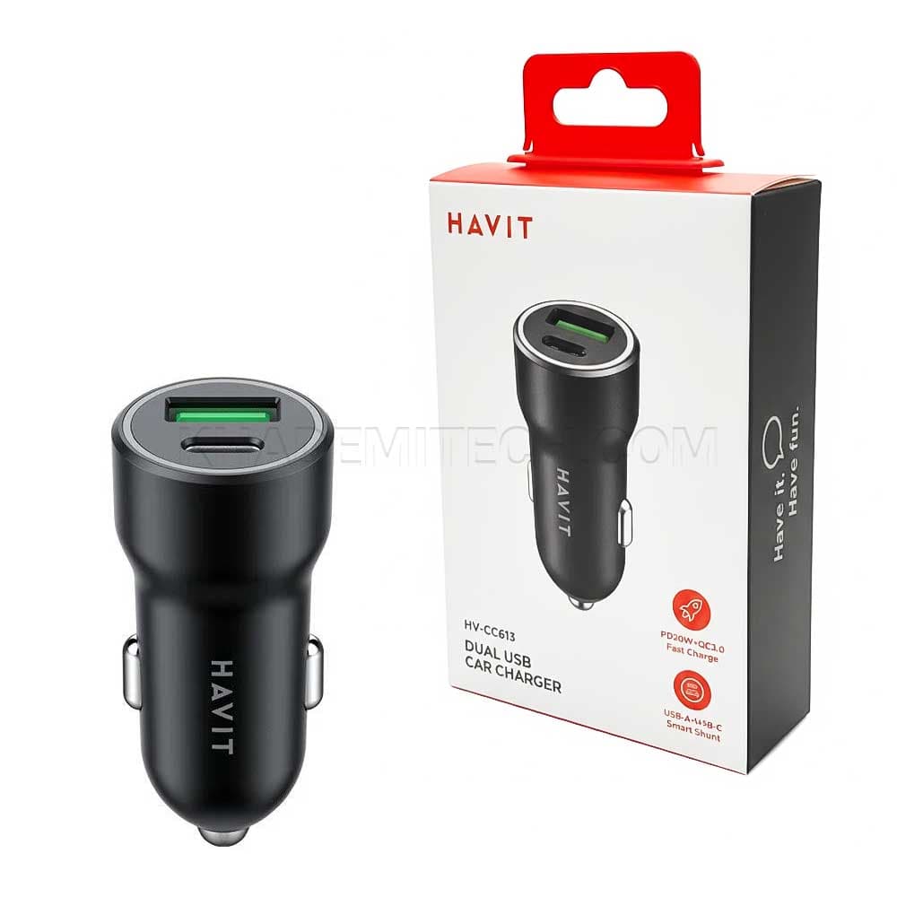 شارژر فندکی هویت مدل HAVIT HV-CC613 2 Port