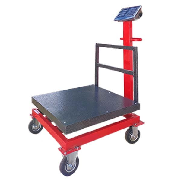 باسکول 600 کیلویی شیراز ترازو | گارددار | نمایشگر دکمه استیل | چرخدار — تصویر ۵