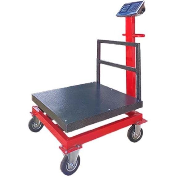 باسکول 600 کیلویی شیراز ترازو | گارددار | نمایشگر دکمه استیل | چرخدار