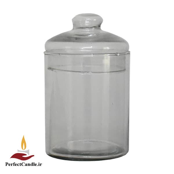 شات شیشه ای استوانه درب دار