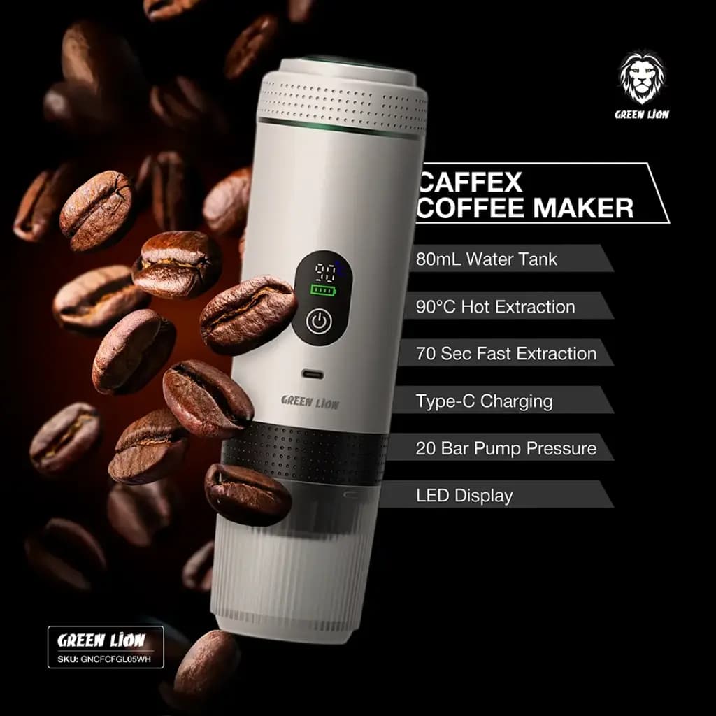 اسپرسوساز قابل حمل گرین لاین مدل CAFFEX — تصویر ۱۱