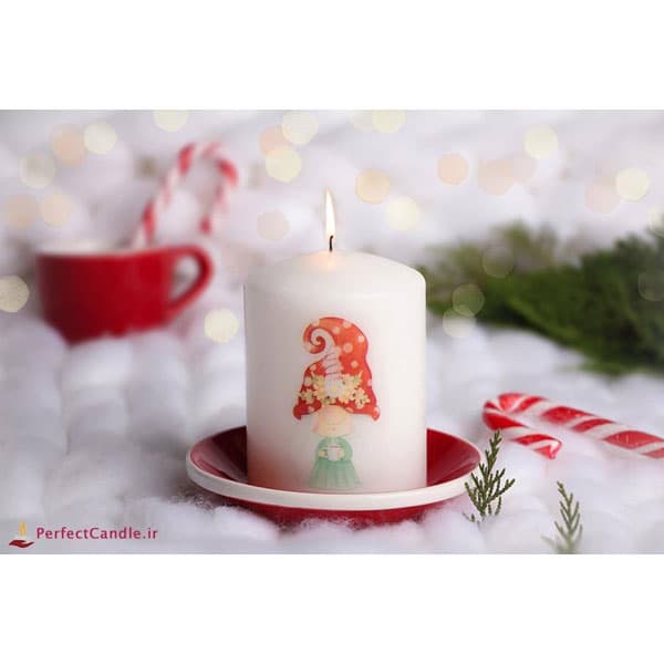 شمع استوانه طرح کریسمس ۲