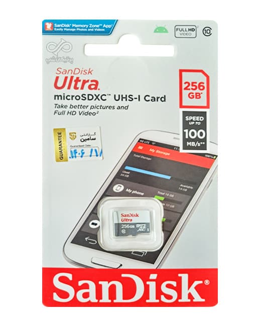 کارت حافظه 256 گیگابایت microSD سن دیسک مدل Ultra microSDXC — تصویر ۳