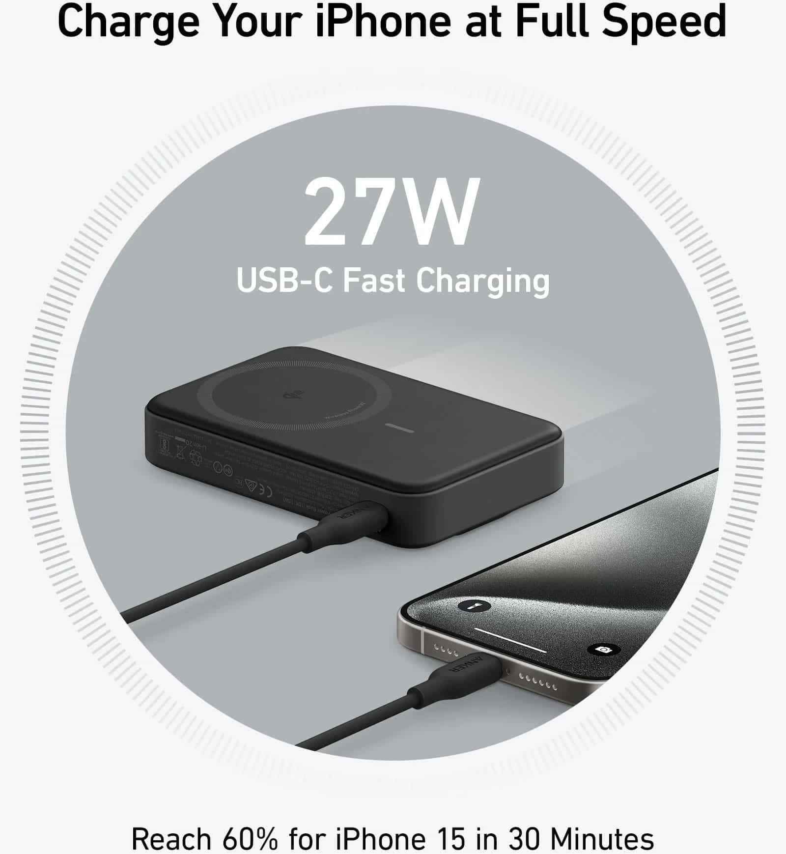 پاوربانک انکر Anker MagGo Power Bank مدل A1654 — تصویر ۴