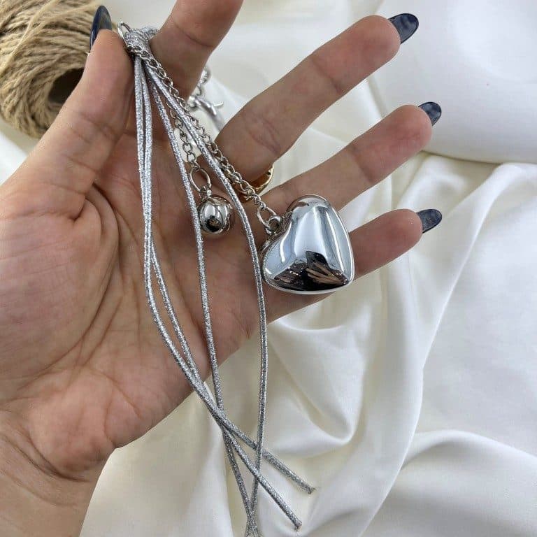 آویز کیف چارم بگ قلب کد J4203 — تصویر ۱۱