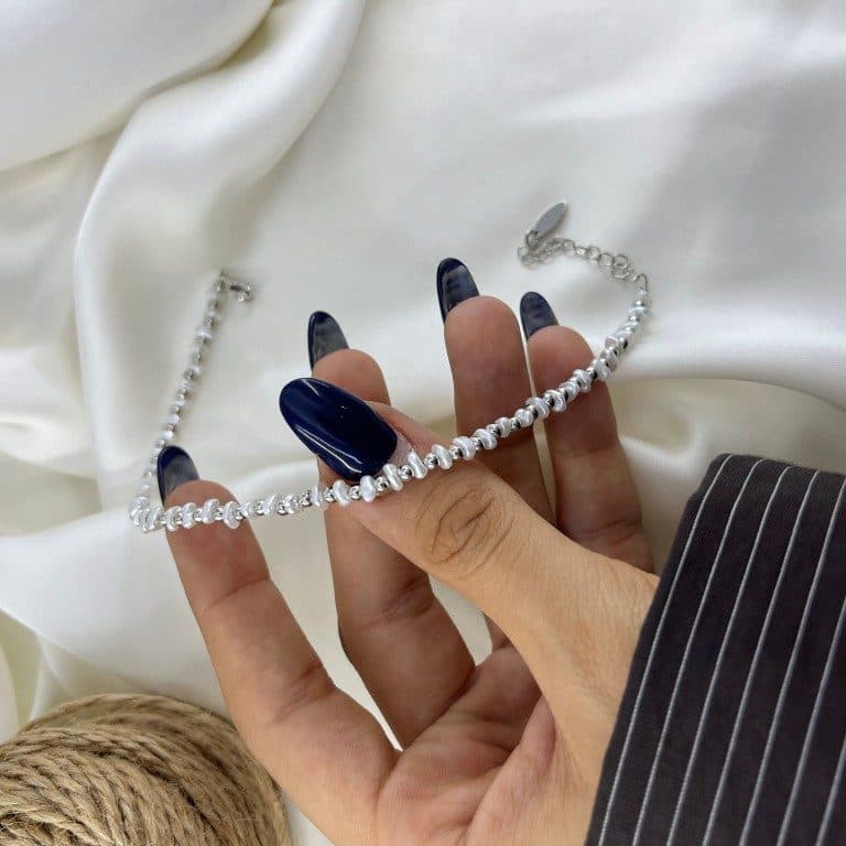 پابند زنانه مدل توپی مروارید البرنادو کد A4648 — تصویر ۷