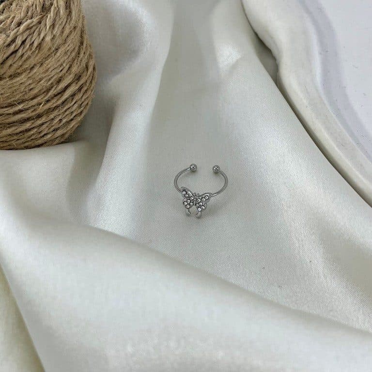 انگشتر پا و بند انگشتی زنانه مدل پروانه کد A4613 — تصویر ۳