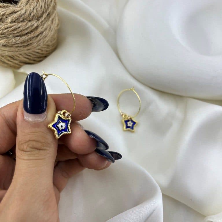 گوشواره زنانه مدل ستاره کد E6525 — تصویر ۷