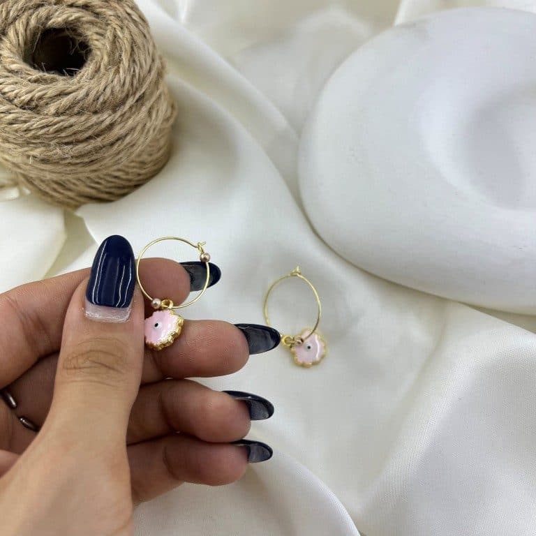 گوشواره زنانه مدل گل کد E6524 — تصویر ۷