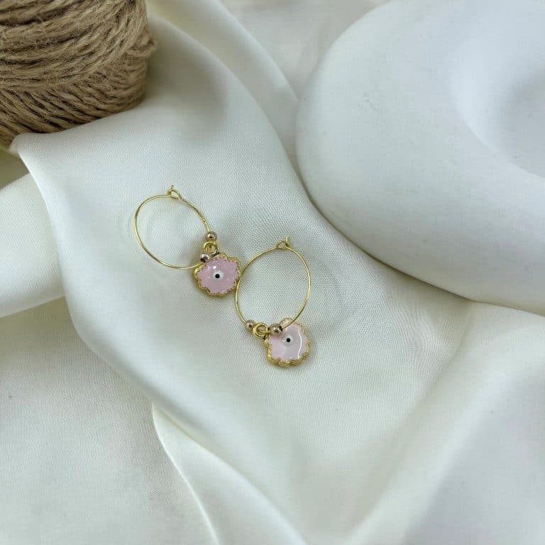 گوشواره زنانه مدل گل کد E6524 — تصویر ۳
