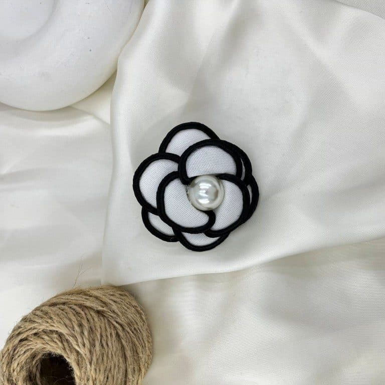 گل سینه زنانه مدل گل پارچه ای کد G4206 — تصویر ۶