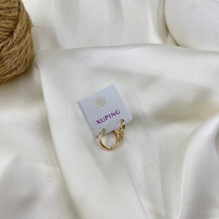 گوشواره زنانه ژوپینگ مدل حلقه ای تراش دار کد E6557 — تصویر ۷