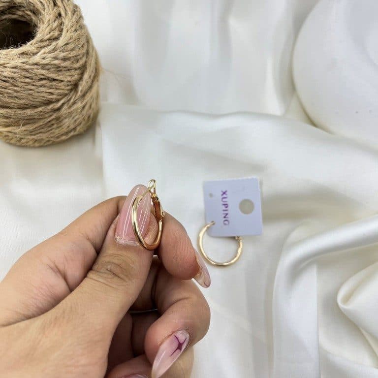 گوشواره زنانه ژوپینگ مدل حلقه ای کد E6553 — تصویر ۱۰