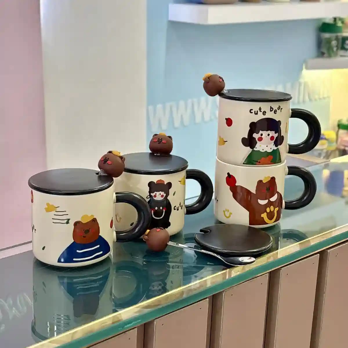 ماگ فانتزی دخترک و خرسی
