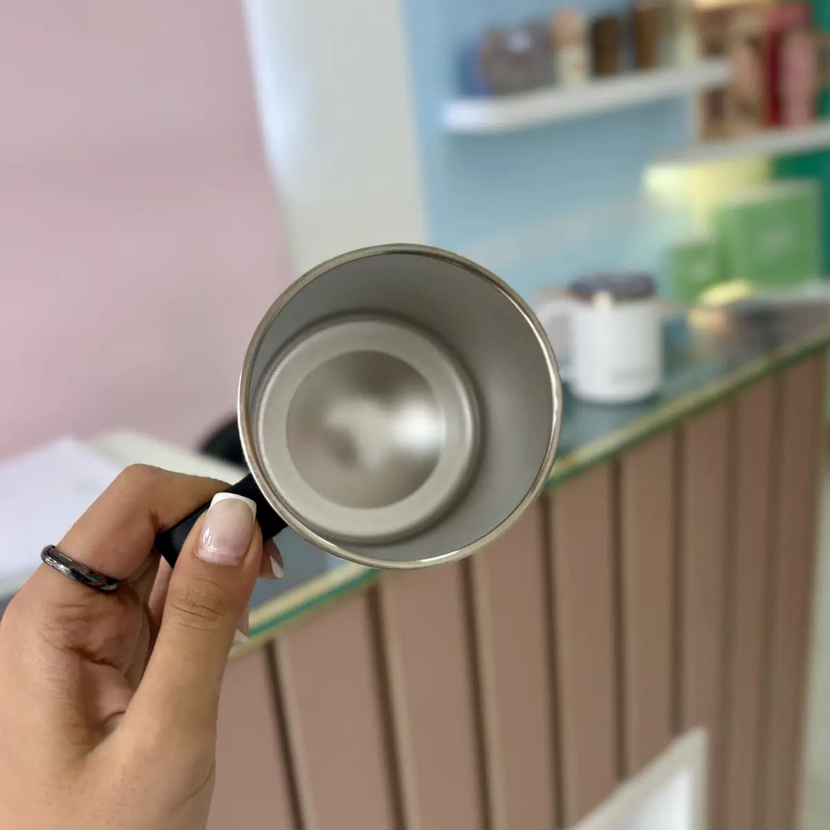 ماگ استیل لیوانی درب دار JIN RUN YU — تصویر ۷