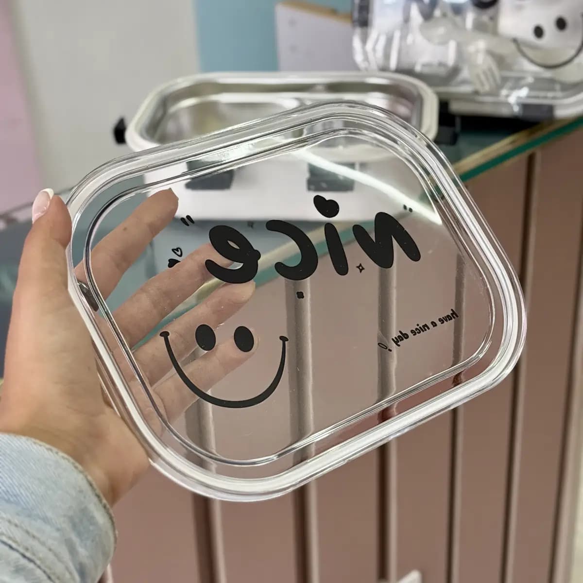 ظرف غذا داخل استیل nice سفید — تصویر ۵