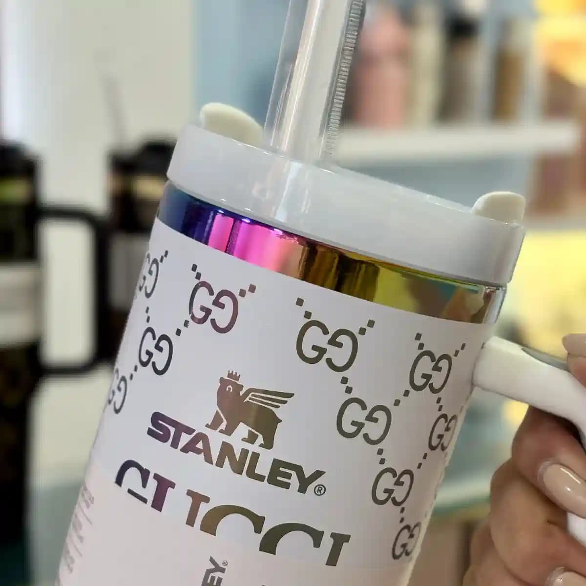 تامبلر اورجینال استنلی ماگ STANLEY گوچی سفید — تصویر ۱۲