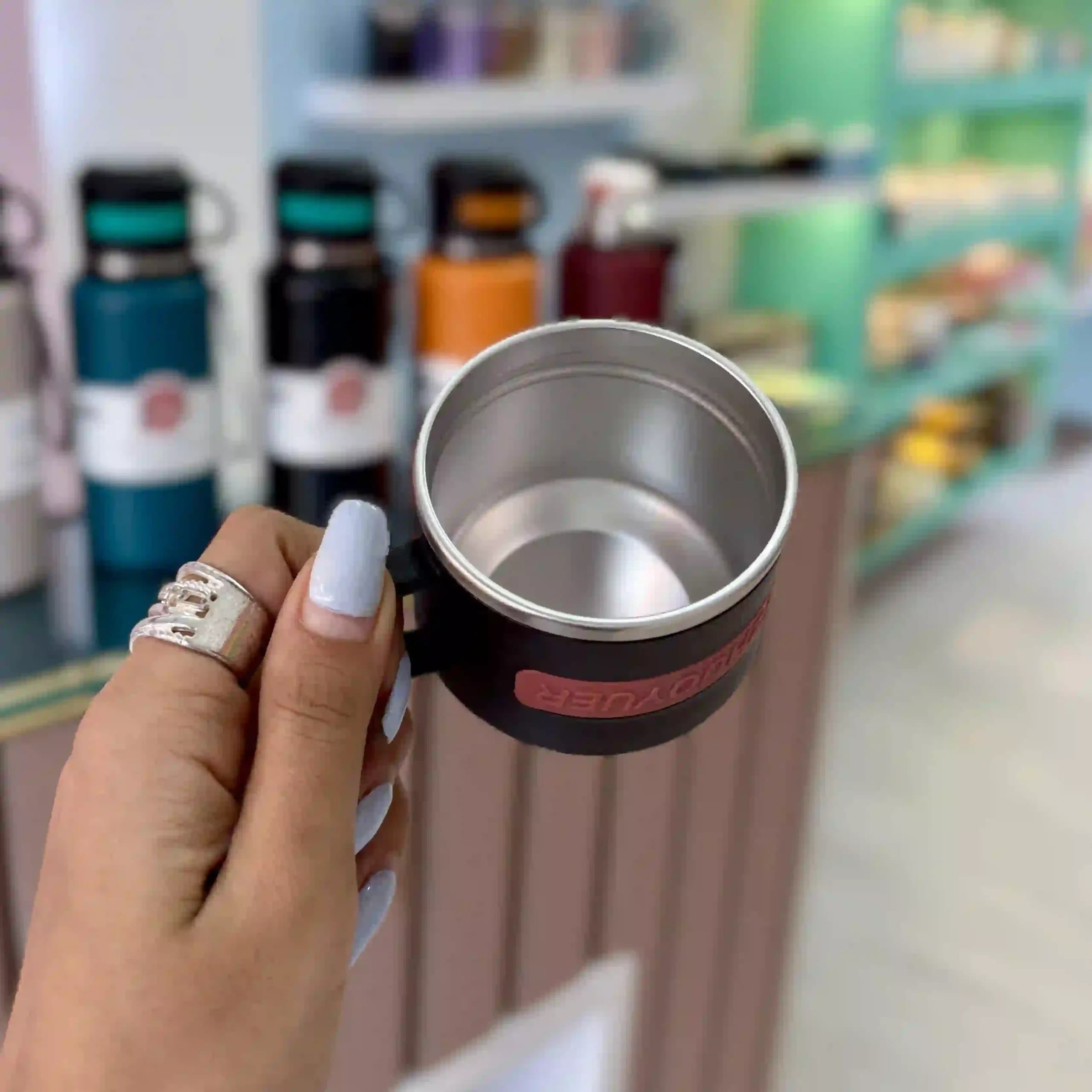 فلاسک استیل لیوان دار وکیوم 800 ml — تصویر ۵