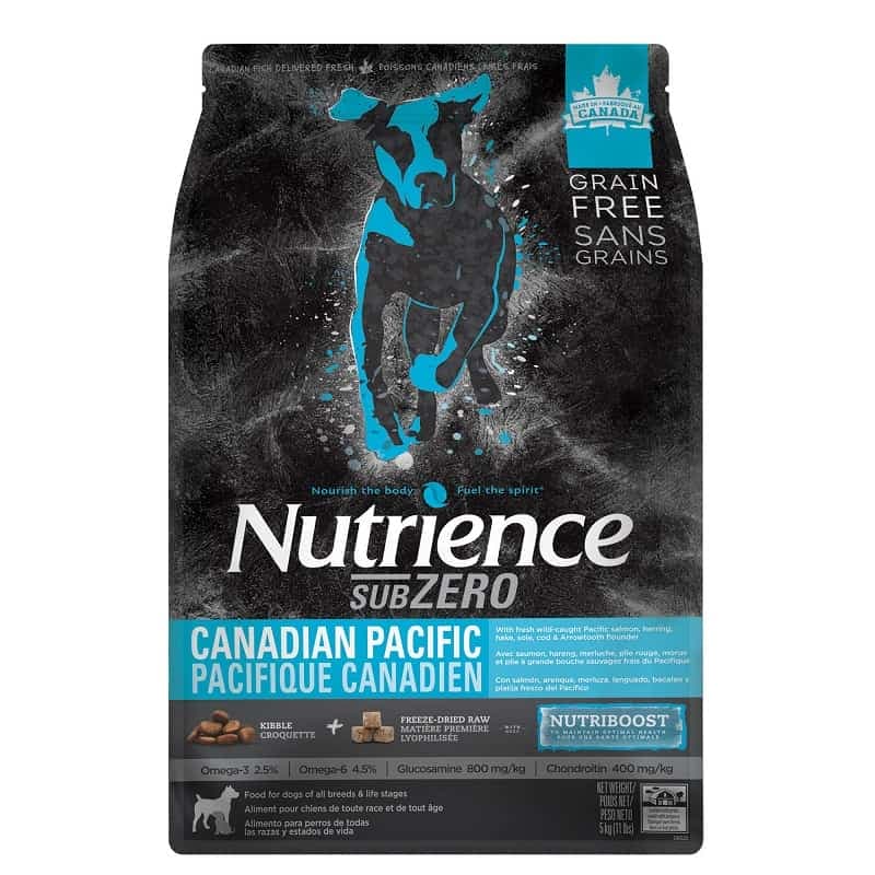غذای خشک سگ بالغ نوترینس Nutrience مدل Canadian Pacific سری ساب زیرو با طعم ماهی وزن 2.27 کیلوگرم