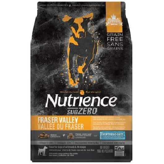 غذای خشک سگ بالغ نوترینس Nutrience مدل Fraser Valley سری ساب زیرو با طعم مرغ و بوقلمون وزن 2.27 کیلوگرم