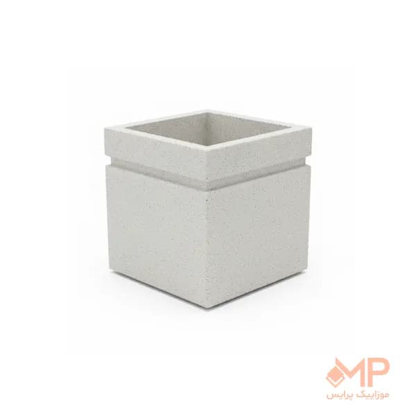 گلدان بتنی مدرن 1خط مربع (ابعاد موجود: 40×40 و 60×60 و 70×70، وزن:متغیر)