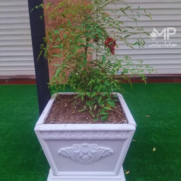 گلدان پلیمری مربعی رومی(ابعاد:50×50×50، وزن:60) — تصویر ۱۱