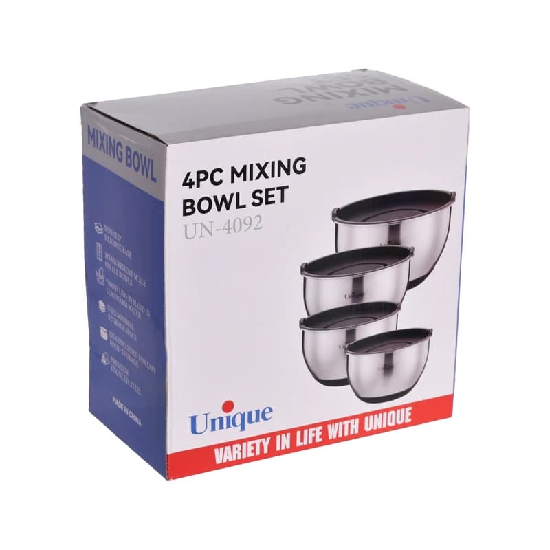سرویس لگن 4پارچه استیل درب دار یونیک کد UN-4092 — تصویر ۶