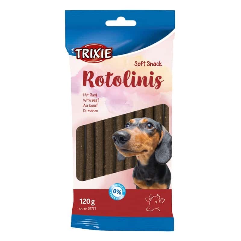 تشویقی سگ تریکسی مدل ROTOLINIS SOFT SNACK وزن 120 گرم