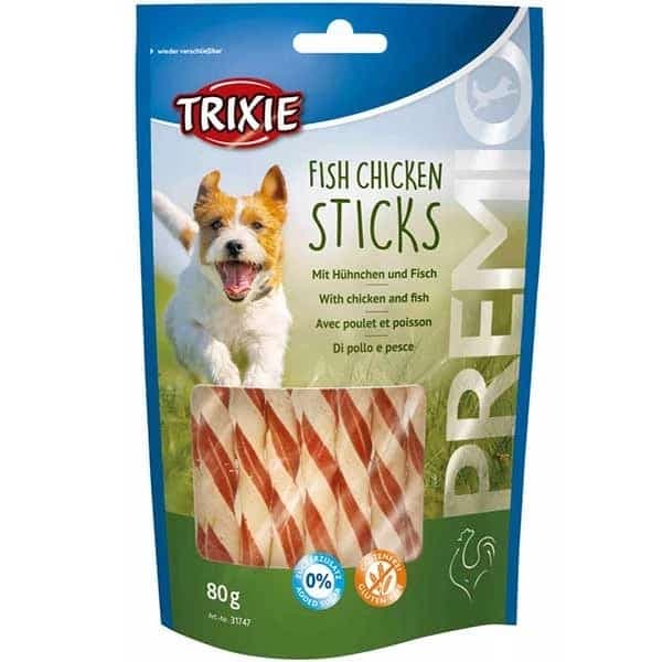 تشویقی سگ تریکسی مدل Fish Chicken Sticks وزن 80 گرم — تصویر ۳