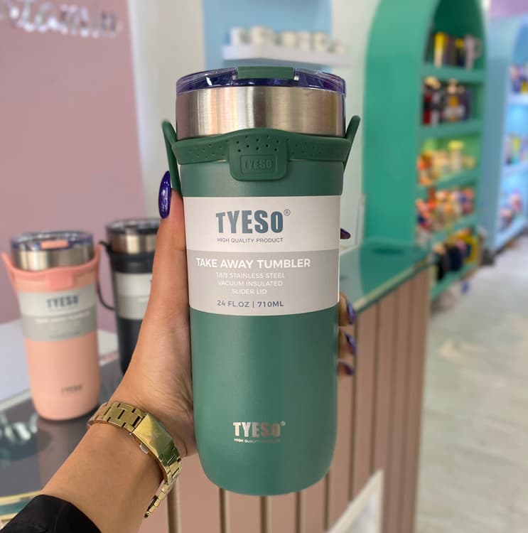 تراول ماگ Tyeso بند سلیکونی 710 میل — تصویر ۸