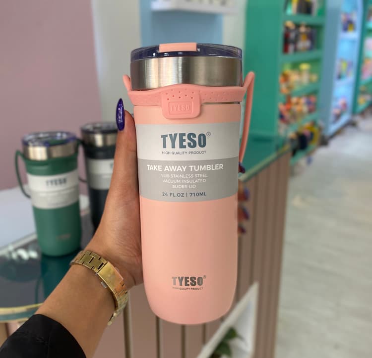 تراول ماگ Tyeso بند سلیکونی 710 میل — تصویر ۷