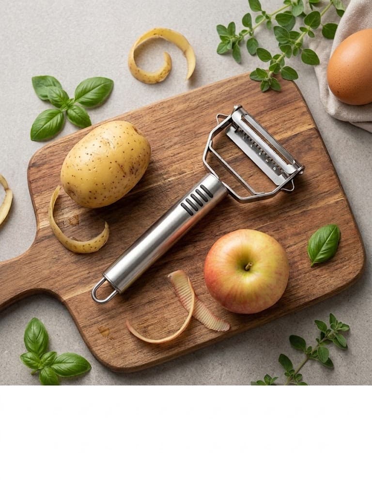 پوستکن و رشتهکن دوطرفه تمام استیل — تصویر ۲