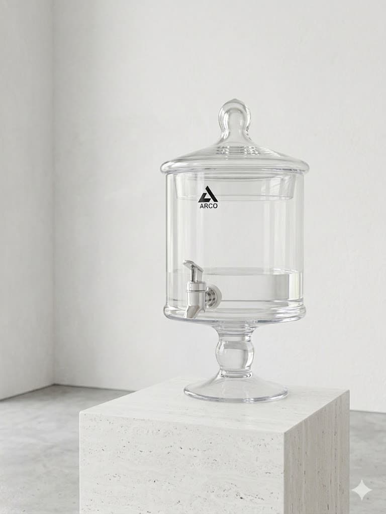 کلمن شیشه ای مدل یک طبقه ظرفیت 4 لیتر