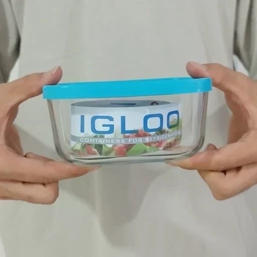 ظرف کره خوری شیشه ای مستطیلی ایگلو برگنوو ایتالیا — تصویر ۳