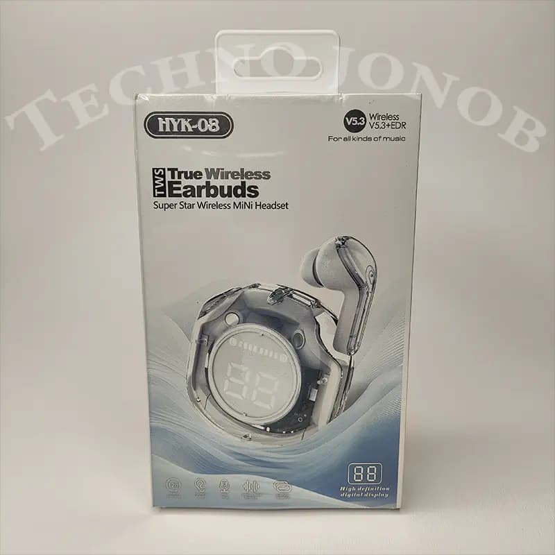 ایرپاد شیشه ای مدل HYK-08 | طراحی ترنسپرنت RGB — تصویر ۴