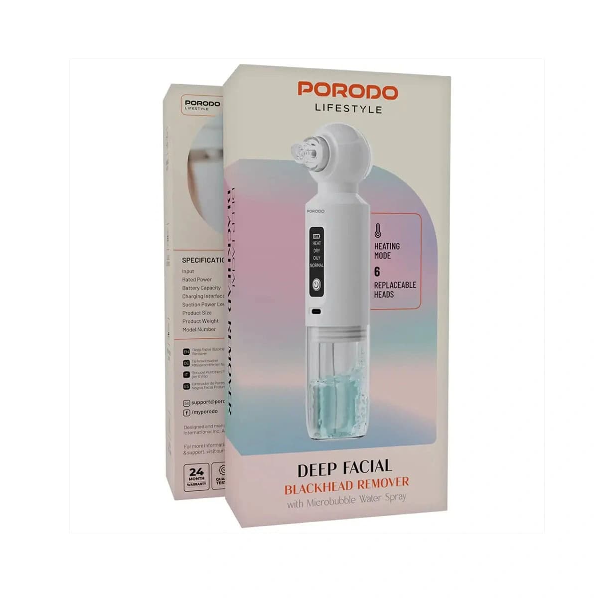 دستگاه پاک‌کننده جوش‌های سرسیاه و پاکسازی صورت پرودو مدل PDSX118WH — تصویر ۳