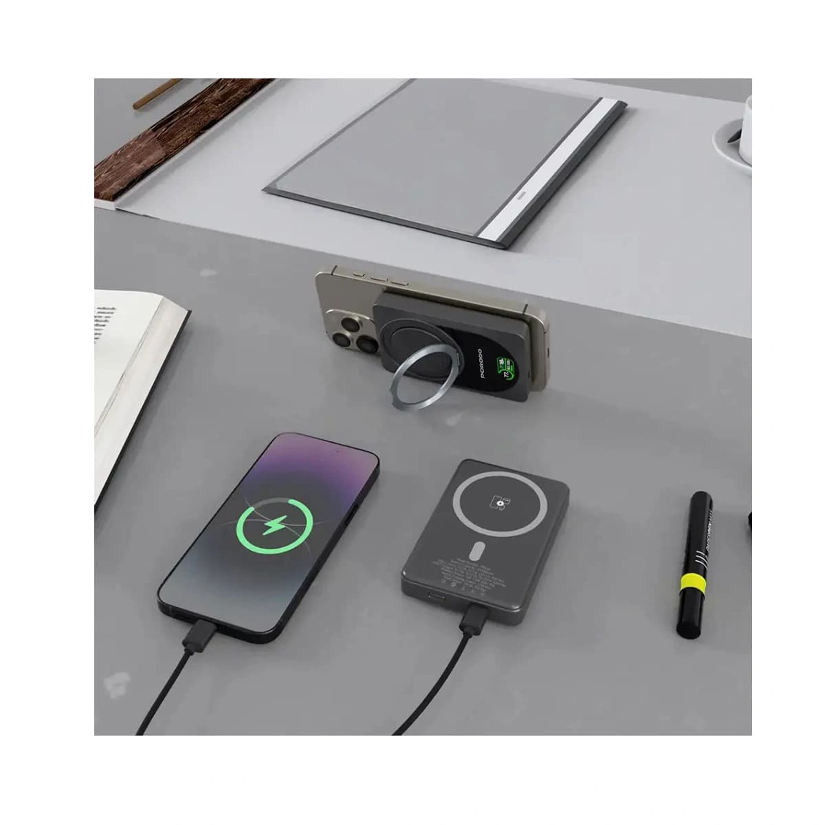 پاور بانک 10000mAh Qi2 Wirelessپرودو — تصویر ۶