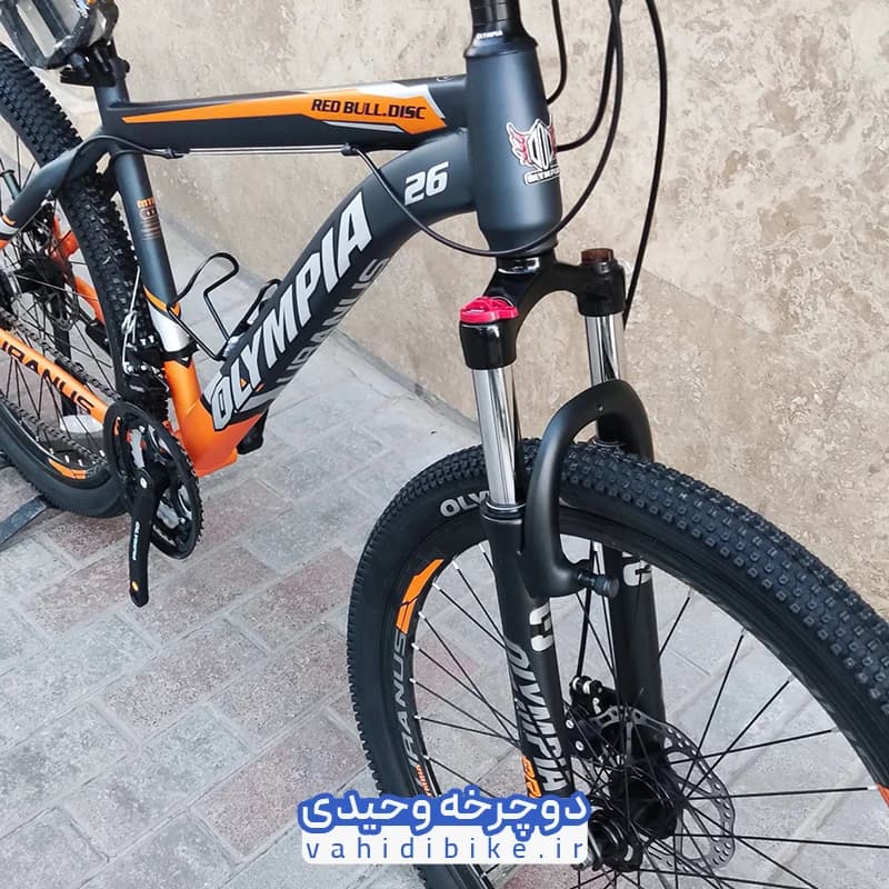 دوچرخه 26 المپیا مدل RED BULL | ردبول مشکی نارنجی — تصویر ۳