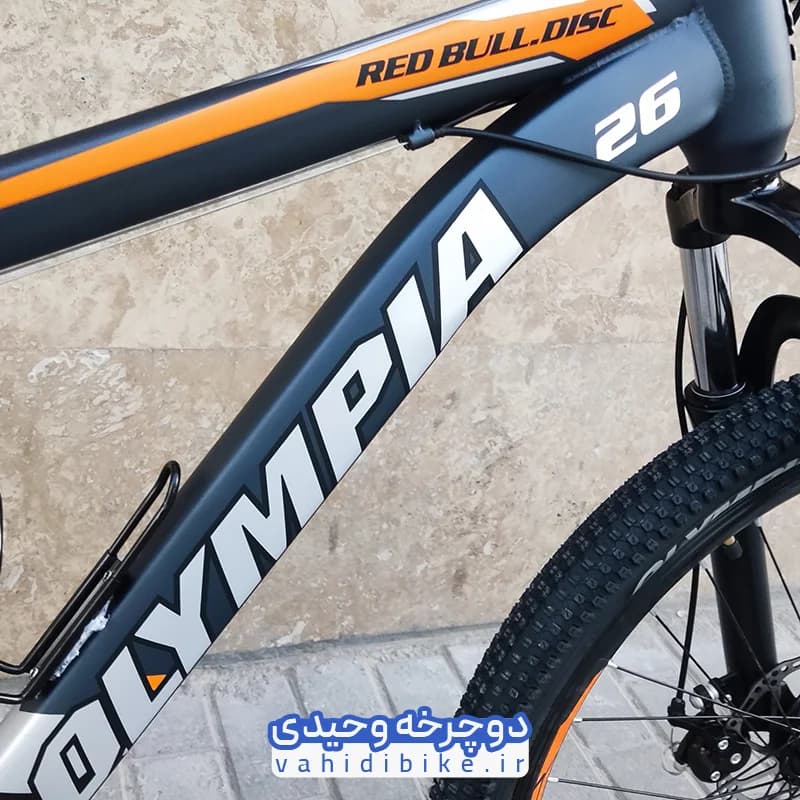 دوچرخه 26 المپیا مدل RED BULL | ردبول مشکی نارنجی — تصویر ۵