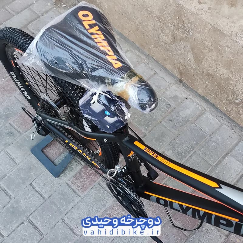 دوچرخه 24 المپیا مدل ZARA Disk | زارا دیسکی مشکی نارنجی — تصویر ۸