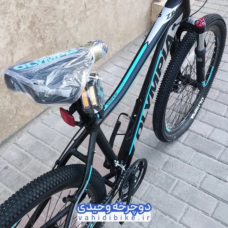 دوچرخه 26 المپیا مدل ZARA Disk | زارا دیسکی مشکی آبی — تصویر ۷