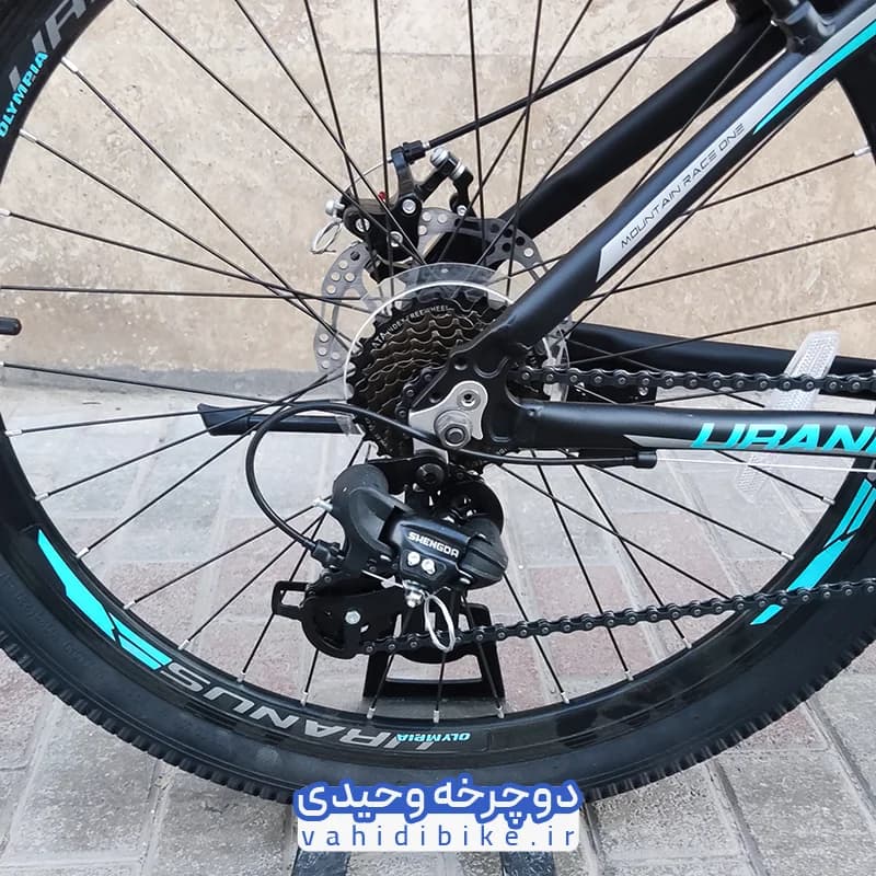 دوچرخه 26 المپیا مدل ZARA Disk | زارا دیسکی مشکی آبی — تصویر ۶
