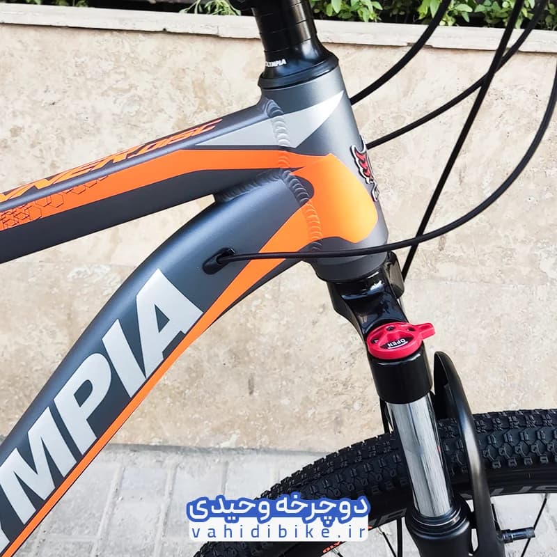 دوچرخه 27.5 المپیا مدل WINNER Disk | وینر دیسکی طوسی نارنجی — تصویر ۴