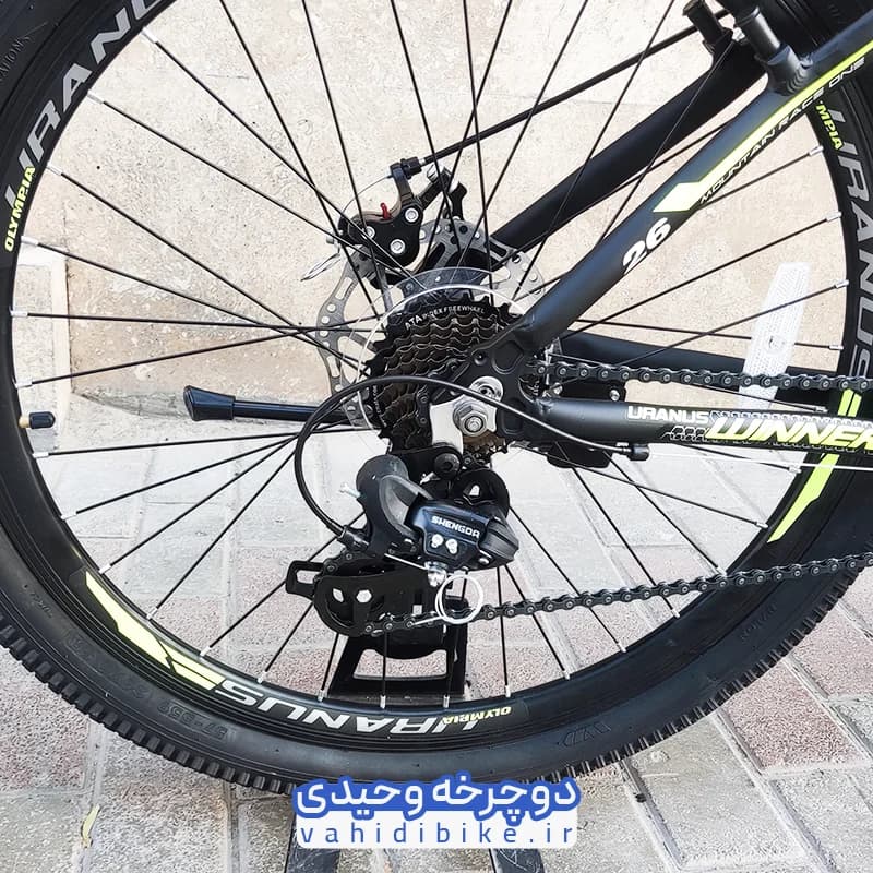 دوچرخه 26 المپیا مدل WINNER Disk | وینر دیسکی مشکی فسفری — تصویر ۷