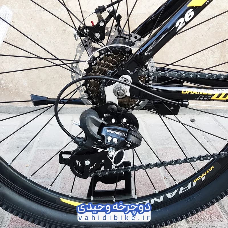 دوچرخه 26 المپیا مدل WINNER Disk | وینر دیسکی مشکی زرد — تصویر ۷