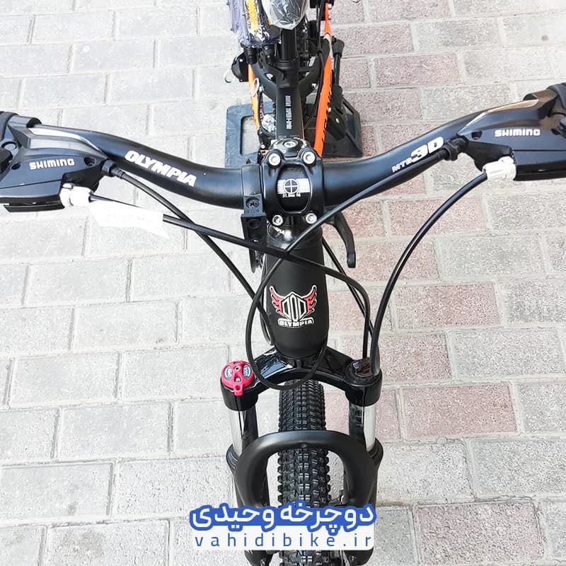دوچرخه 20 المپیا مدل RED BULL.DISK | ردبول دیسکی مشکی نارنجی — تصویر ۸