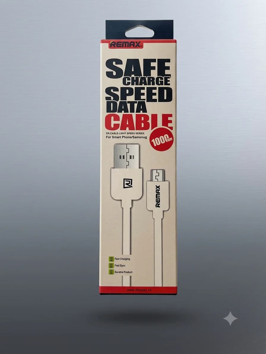 کابل شارژ ریمکس REMAX مدل Safe Charge – طول ۱ متر